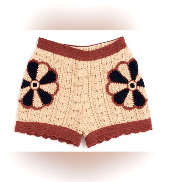ZARA X SEA NEW YORK Other - Zara x Sea New York Girls Crochet Knit Flower Shorts Size 8-9